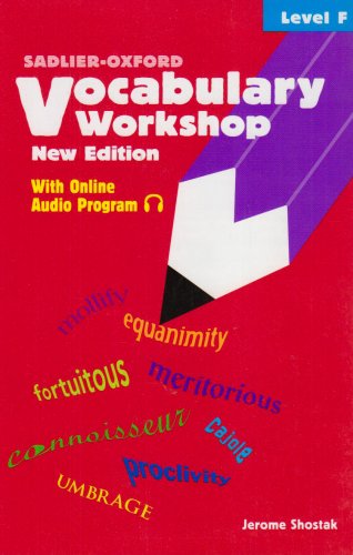 Vocabulary Workshop: Level F by Jerome Shostak - Picture 1 of 1